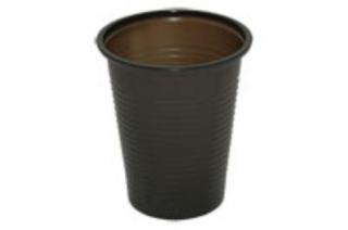 Műanyag pohár 2 dl, eldobható, Fekete - 50 db