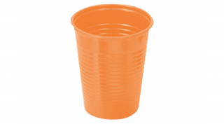 Műanyag pohár 2 dl, eldobható, Narancssárga - 50 db