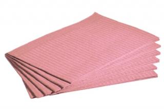 Rózsaszín  papír-nylon szalvéta 30x50 cm, 50 db (D)