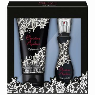 Christina Aguilera Unforgettable EDP 15 ml + Tusfürdõ 50ml Női Parfüm Ajándékcsomag