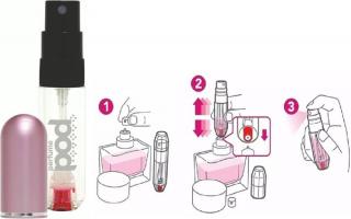 Travalo Perfume Pod Pure Essential Pink Utántölthető 5ml Parfümszóró Utazáshoz