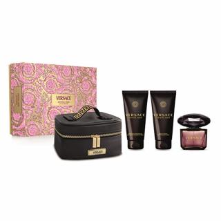 Versace Crystal Noir EDT 90 ml + 100 ml Testápoló + Tusfürdő + Neszeszer Női Parfüm Ajándékcsomag