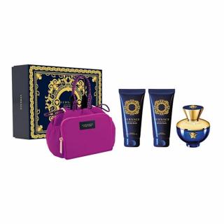 Versace Dylan Blue EDP 100 ml + 100 ml testápoló + 100 ml Tusfürdő + Neszeszer Női Parfüm Ajándékcsomag