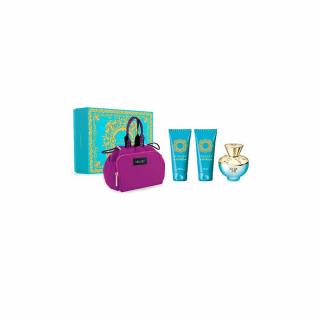 Versace Dylan Turquoise EDT 100 ml + Testápoló 100 ml + 100 ml Tusfürdő + Neszeszer Női Ajándékcsomag