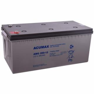 Acumax 12V 200Ah GÉL töltésű Ciklikus zselés akkumulátor