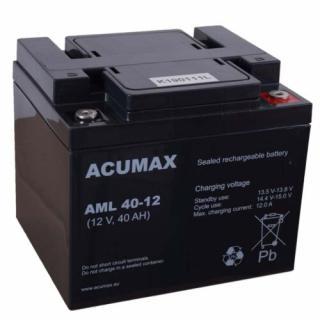 Acumax 12V 40Ah AML40-12 Longlife Zselés akkumulátor