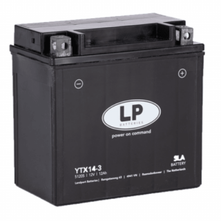 Landport YTX14-3 (YTX14L-BS) 12V 12Ah gondozásmentes AGM (zselés) motor akkumulátor