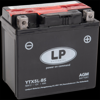 Landport YTX5L-BS 12V 4Ah gondozásmentes AGM (zselés) motor akkumulátor