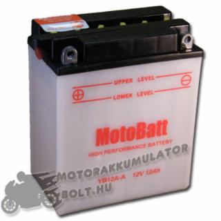 MotoBatt YB12A-A 12V 12Ah Motor akkumulátor sav nélkül