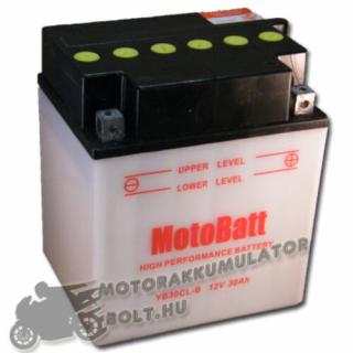 MotoBatt YB30CL-B 12V 30Ah Motor akkumulátor sav nélkül