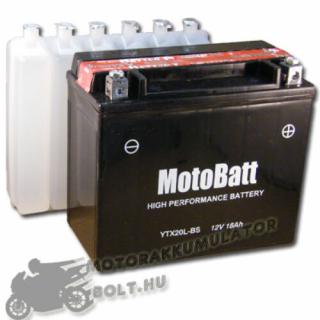 MotoBatt YTX20L-BS 12V 18Ah Motor akkumulátor