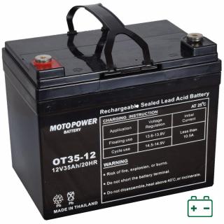 MotoPower OT35-12 12V 35Ah Ciklikus Zselés Kerekesszék akkumulátor