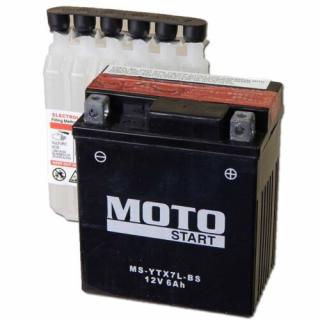 MotoSTART YTX7L-BS 12V 6Ah gondozásmentes AGM (zselés) motor akkumulátor