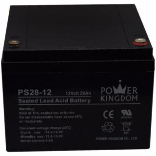 Power Kingdom PS28-12 12V 28Ah Zselés akkumulátor