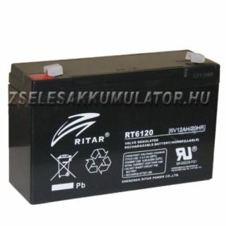 Ritar 6V 12Ah Zselés akkumulátor