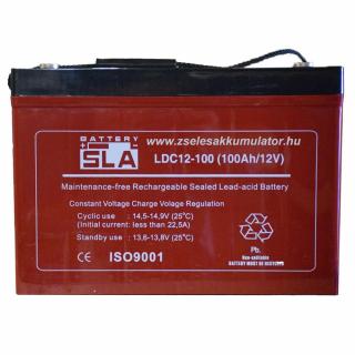 SLA 12V 100Ah Ciklikus Zselés akkumulátor LDC12-100
