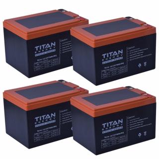 Titan Energy 12V 14Ah Ciklikus zselés akkumulátor elektromos kerékpárba-48V-os csomag csavaros csatlakozással ingyen szállítással