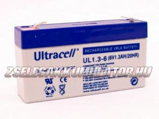 Ultracell 6V 1,3Ah Zselés akkumulátor