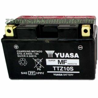 Yuasa TTZ10S-BS 12V 8,6Ah gondozásmentes AGM (zselés) motor akkumulátor