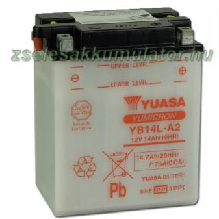 Yuasa YB14L-A2 12V 14Ah Motor akkumulátor sav nélkül