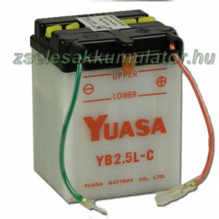 Yuasa YB2,5L-C 12V 2,5Ah Motor akkumulátor sav nélkül