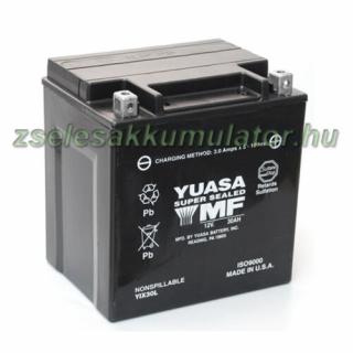 Yuasa YIX30L 12V 30Ah gondozásmentes AGM (zselés) motor akkumulátor