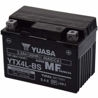 Yuasa YTX4L-BS 12V 3,2Ah gondozásmentes AGM (zselés) motor akkumulátor