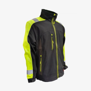 KABÁT 2XL URGENT SOFTSHELL FEKETE-UV SÁRGA GL-8364