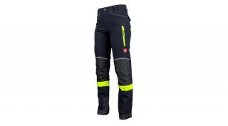 Munkavédelmi Deréknadrág 56 Urgent 719 softshell fekete-neon