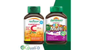 Jamieson C-vitamin 500mg narancs rágótabletta + Multi Kids szopogatótabletta 60x