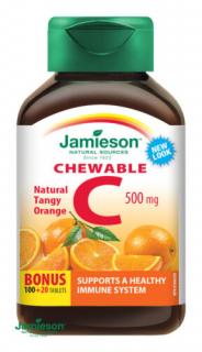Jamieson C-vitamin 500mg rágótabletta - narancs ízesítéssel 120x