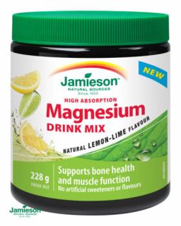 Jamieson Magnézium DRINK MIX természetes citrom-lime ízesítéssel 228g