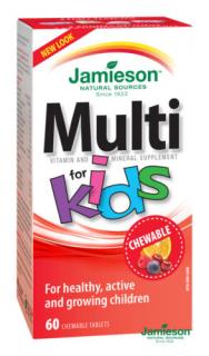 Jamieson Multi Kids multivitamin szájban oldódó tabletta gyerekeknek 60x