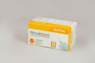 VeriFine Inzulinadagoló tollhoz használatos tű 100db - 30G x 8mm