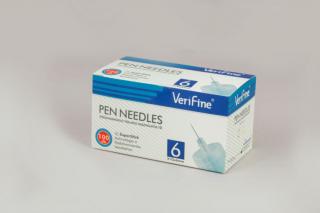 VeriFine Inzulinadagoló tollhoz használatos tű 100db - 31G x 6mm