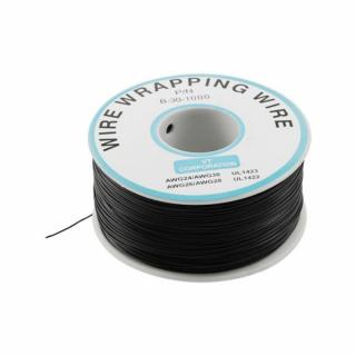 0.5mm Réz vezeték OK Line 30AWG 230m fekete