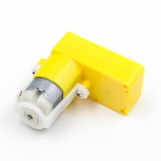 Áttételes DC motor L alakú dupla tengely 3-6V