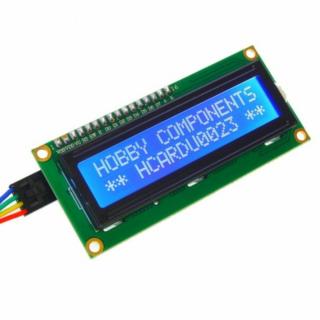 LCD1602 kijelző IIC/I2C kék háttérfény