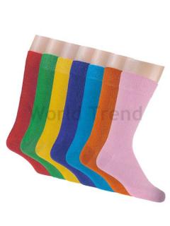 Színes orrvarrásnélküli guminélküli pamut zokni