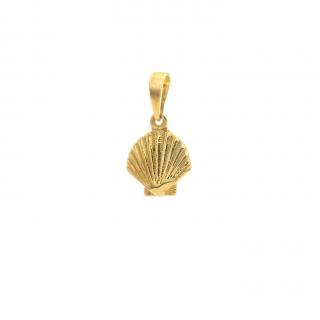 Kagyló alakú arany medál