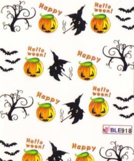 Akril hatású körömmatrica, Happy Halloween nail sticker, utolsó darabok féláron!