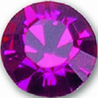 Fuchsia rózsaszín színű kristály strasszkő, SS010 nagy méret - Zodiac (50db)