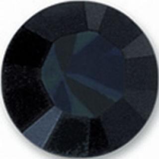 Jet fekete színű kristály strasszkő, SS08 nagy méret - Zodiac (100db)