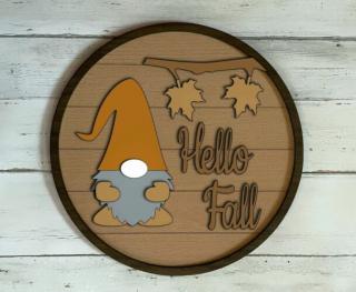 Hello fall manós ajtó/fali dekoráció