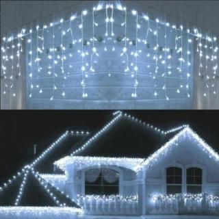 LED jégcsap fényfüzér 180 led Hideg fehér 8,5 méter