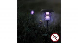 Napelemes LED szúnyogriasztó lámpa, UV lila és fehér LED, szolár töltéssel