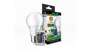 Zelux Led RGB A60 9W E27 Okos izzó távirányítóval