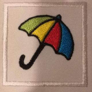 Esernyő- Színes ovis jel (Felvarrható, hímzett ovis jel) 10x10 cm