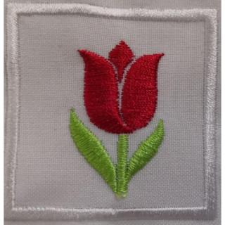 Tulipán ovis jel (Felvarrható, hímzett ovis jel) 10x10 cm