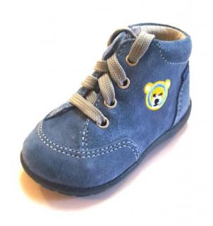 18-as RICHTER cipőfűzős babacipő kék színben, macis mintával